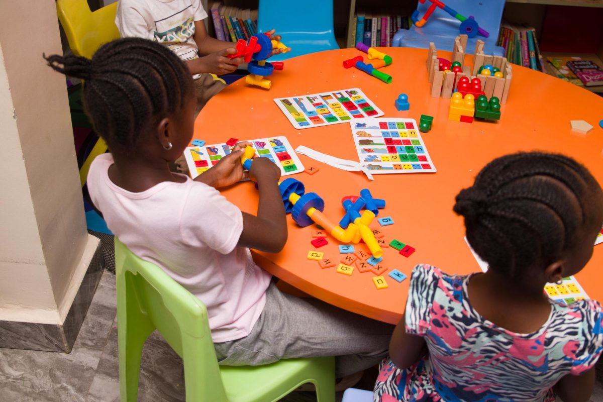Children playing with toys